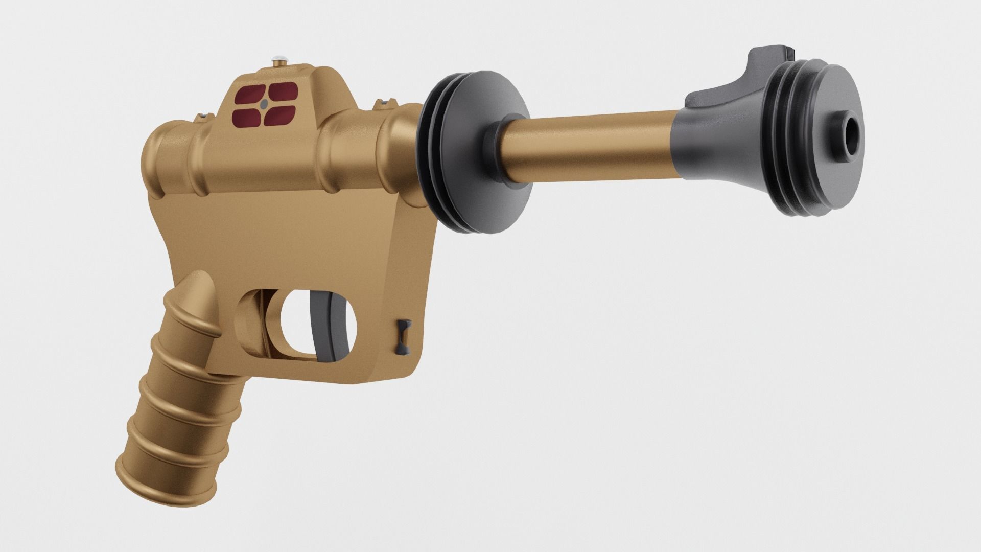 scifi guns 3D model_2