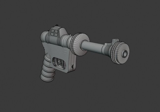 scifi guns 3D model_4
