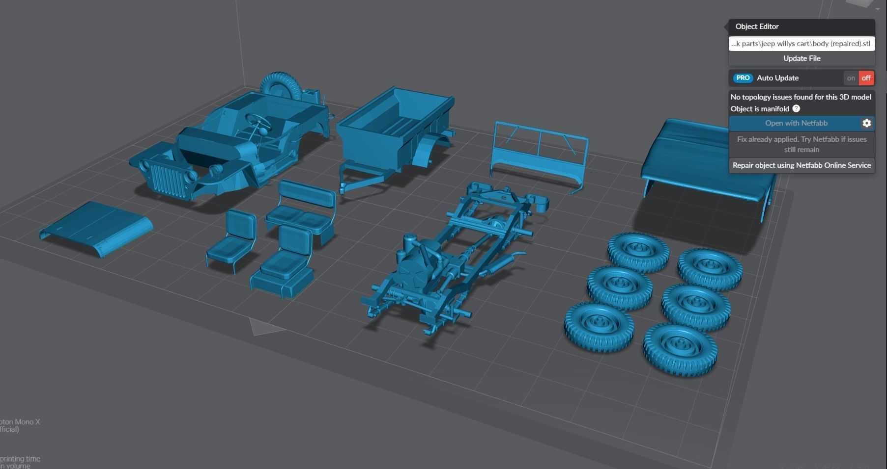 Jeep Willys With Cart 3D print model_10