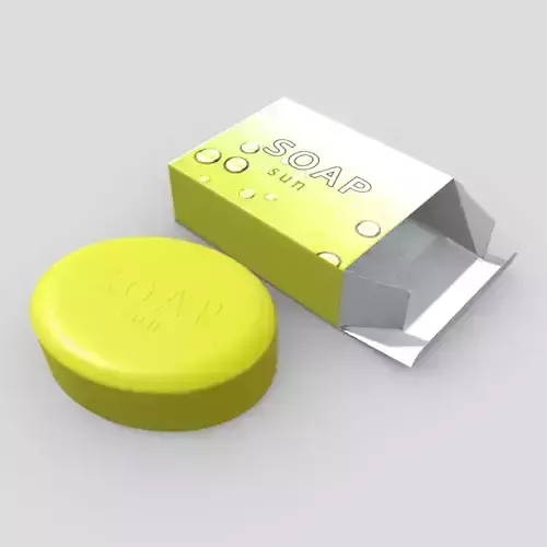 Soap 3 packaging design for cosmetics Low-poly 3D model