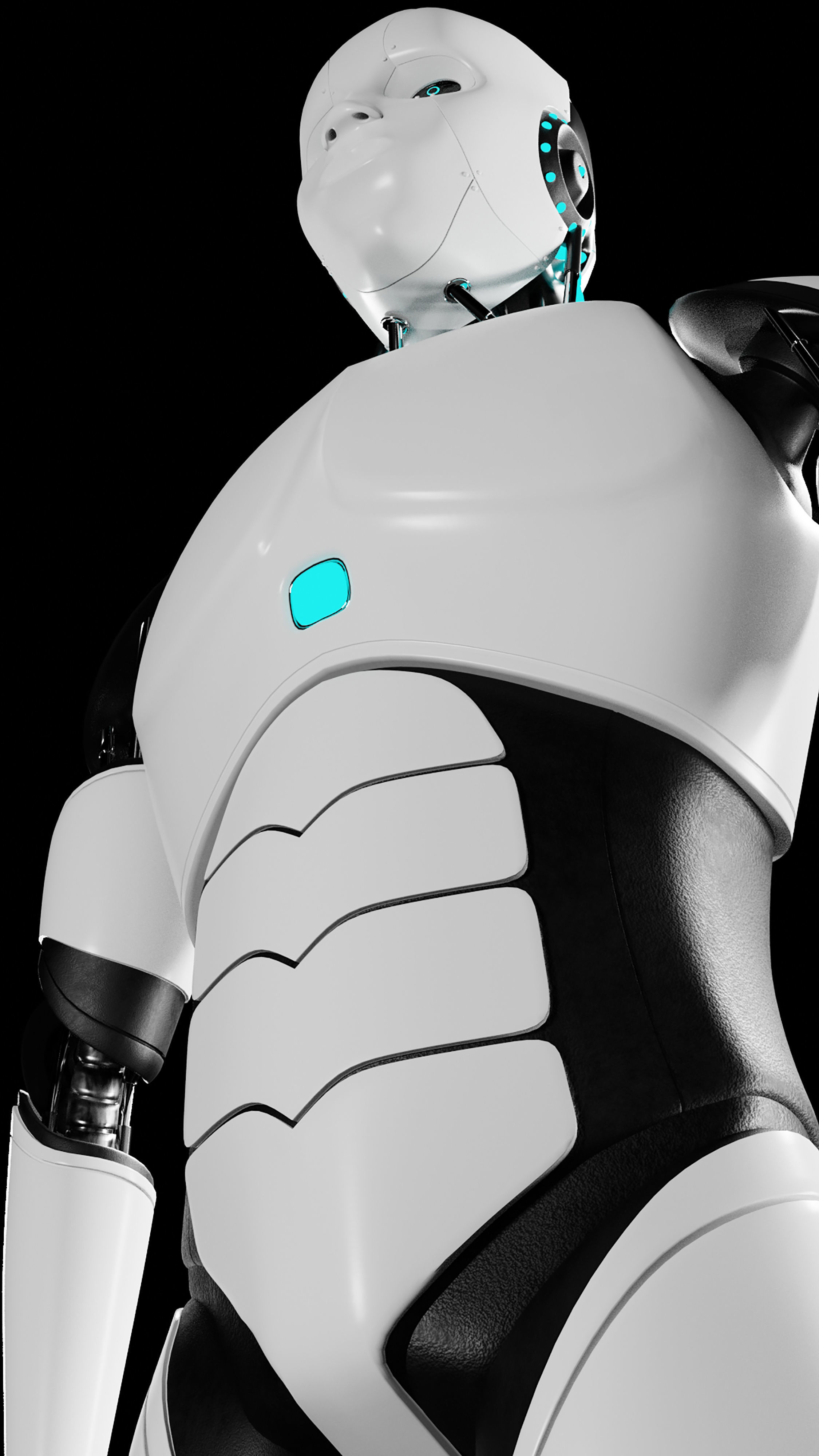 Artificial intelligence Cyborg 3D model_5