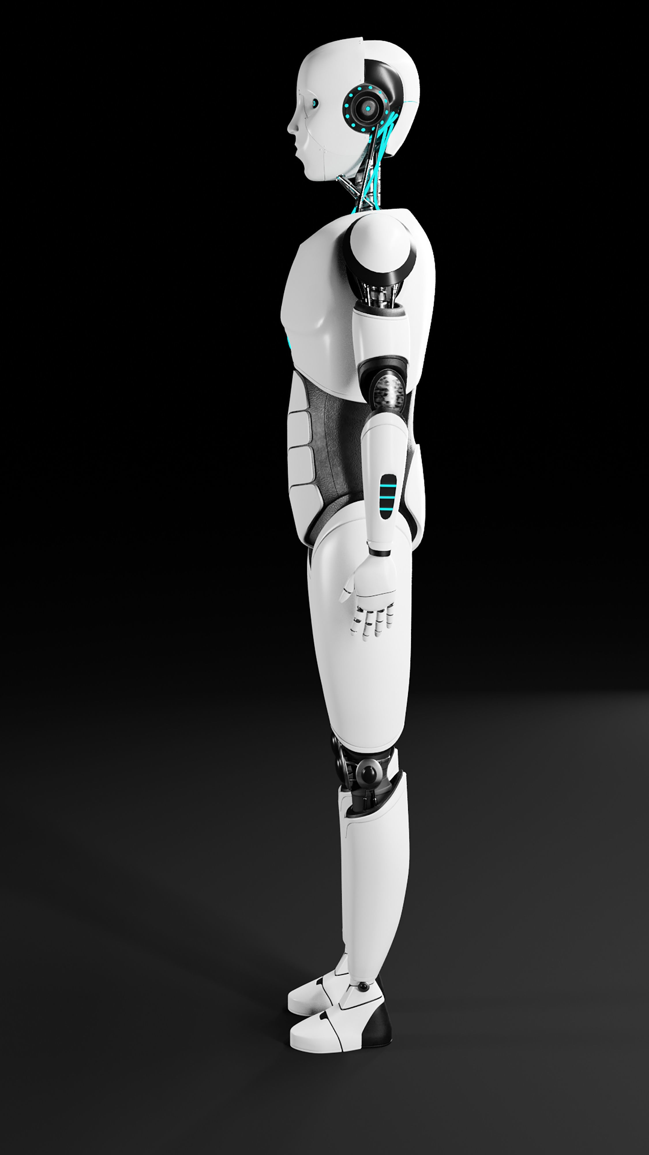 Artificial intelligence Cyborg 3D model_2