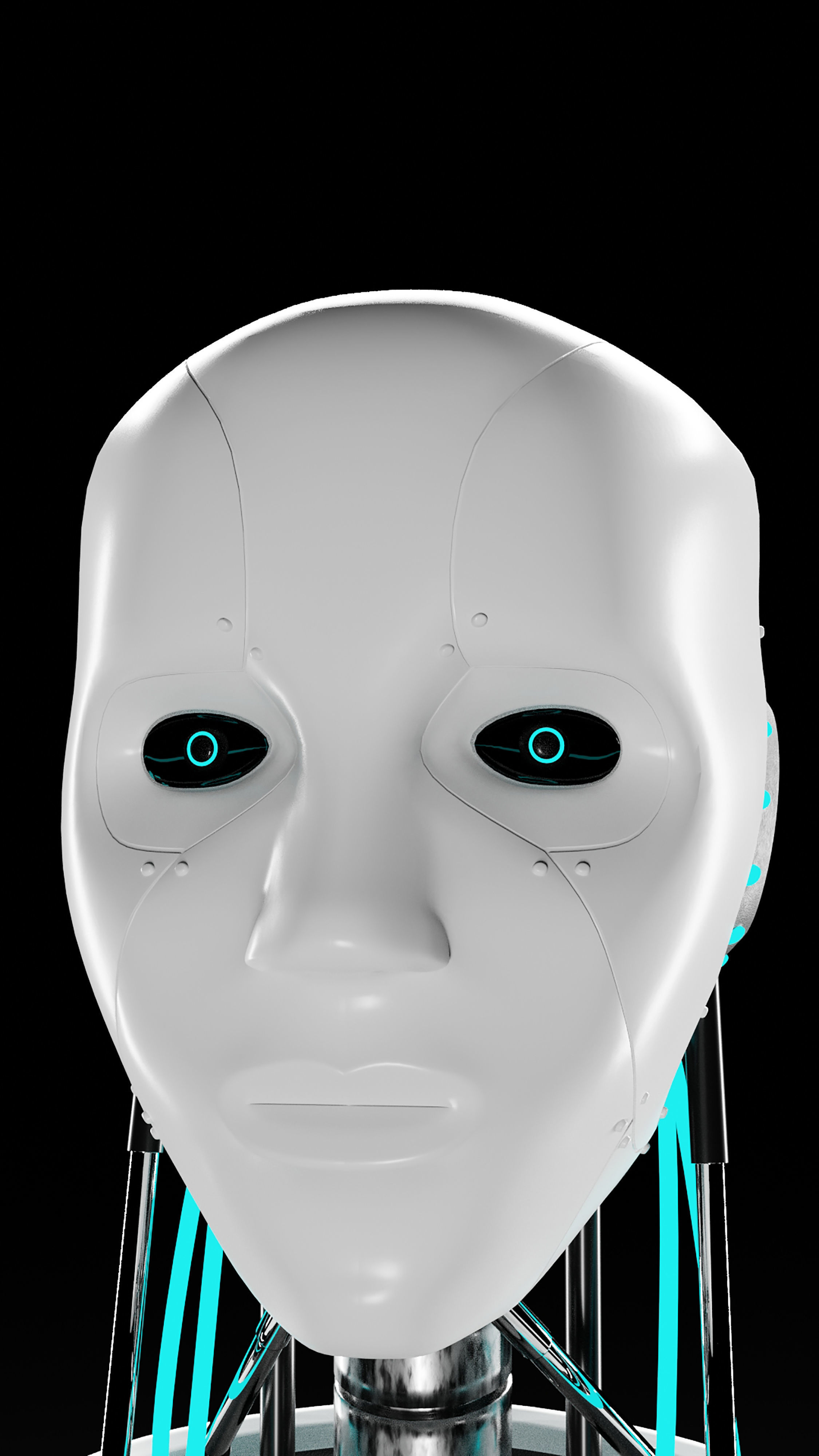 Artificial intelligence Cyborg 3D model_1