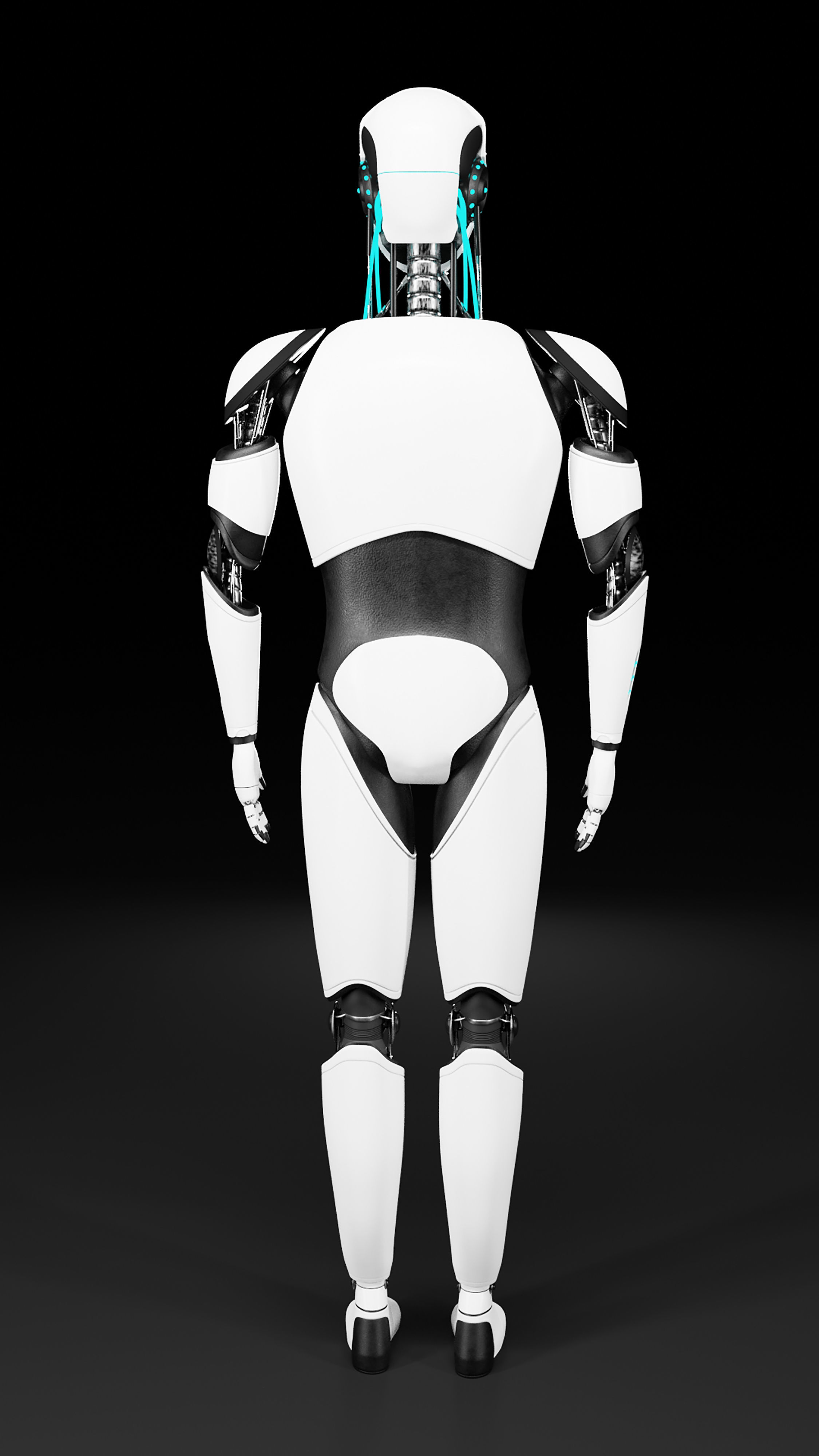 Artificial intelligence Cyborg 3D model_3