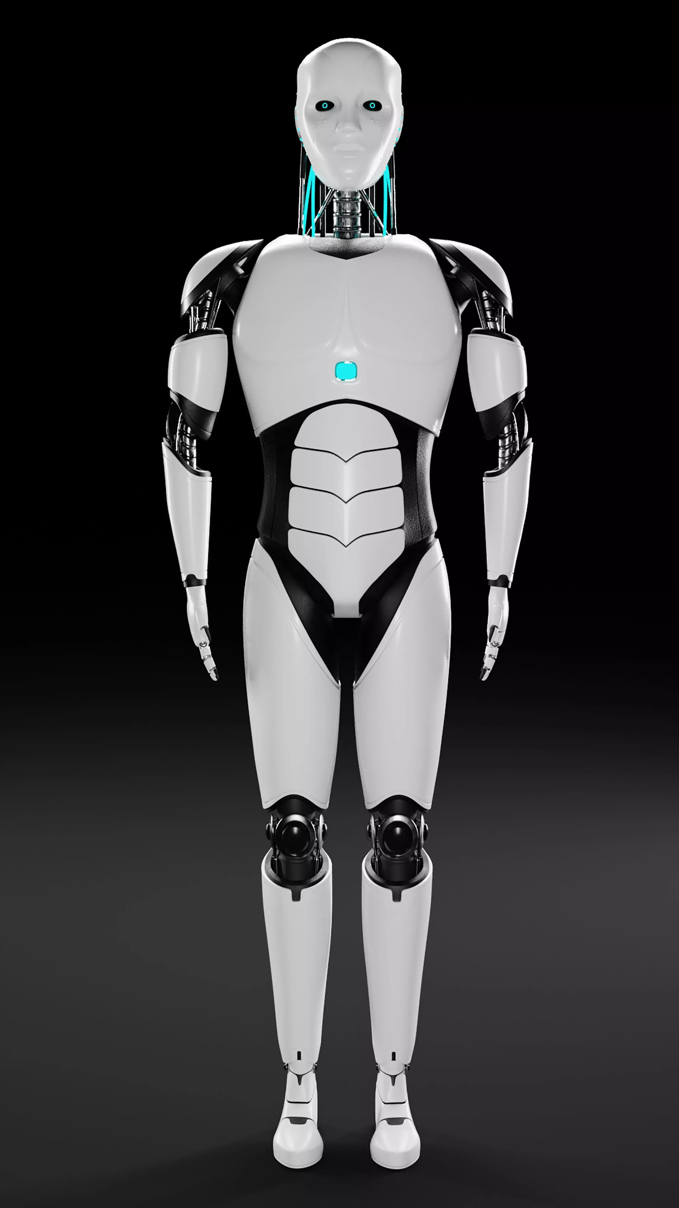 Artificial intelligence Cyborg 3D model_0