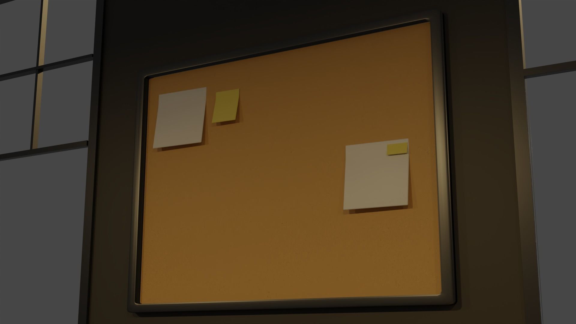 Office desk low poly 3d model Low-poly 3D model_8