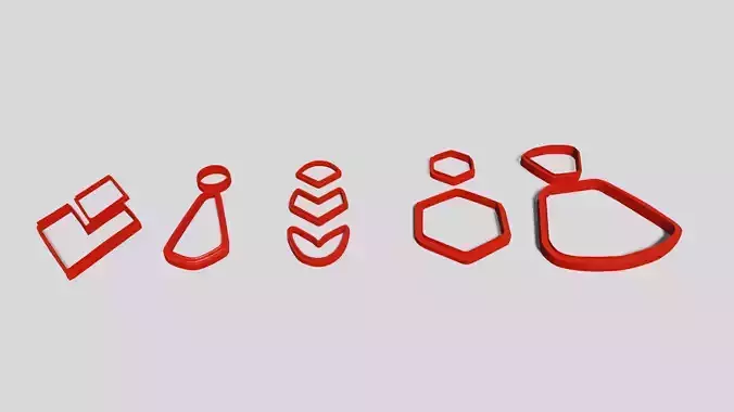 polymeric clay cutters- set