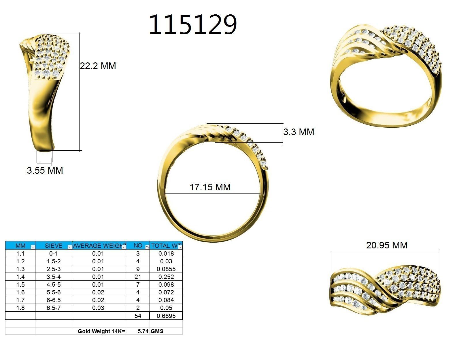 Ring - 115129 3D print model_12