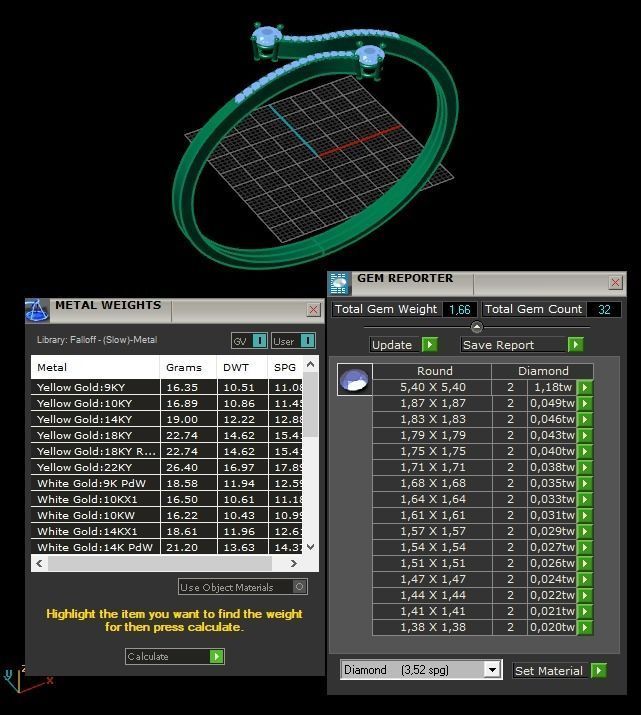 Luxury Golden Bracelet With Diamonds 3D print model_11