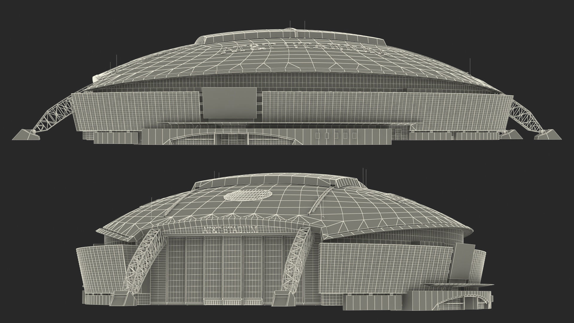 ATT Stadium Building 3D model_21