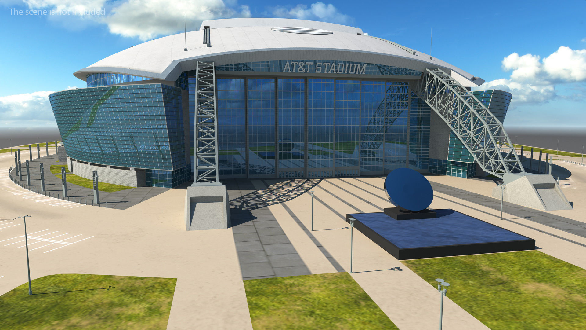 ATT Stadium Building 3D model_3