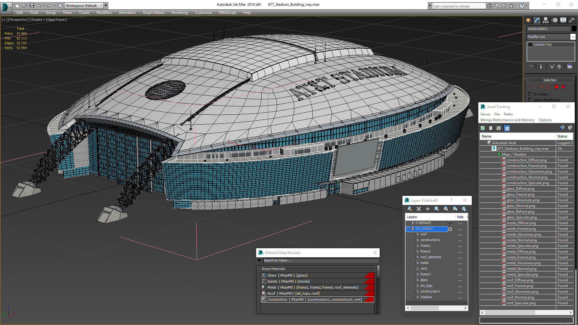 ATT Stadium Building 3D model_19