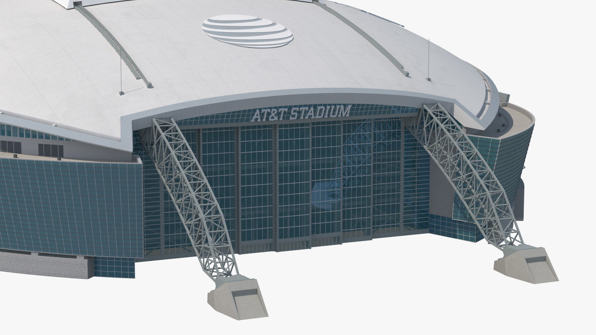 ATT Stadium Building 3D model_10