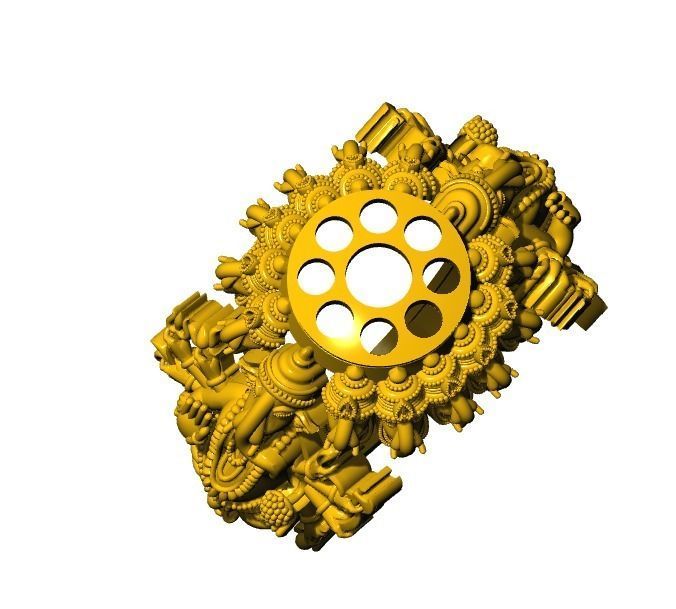 ring ganesh 10 narayan 3D print model_2
