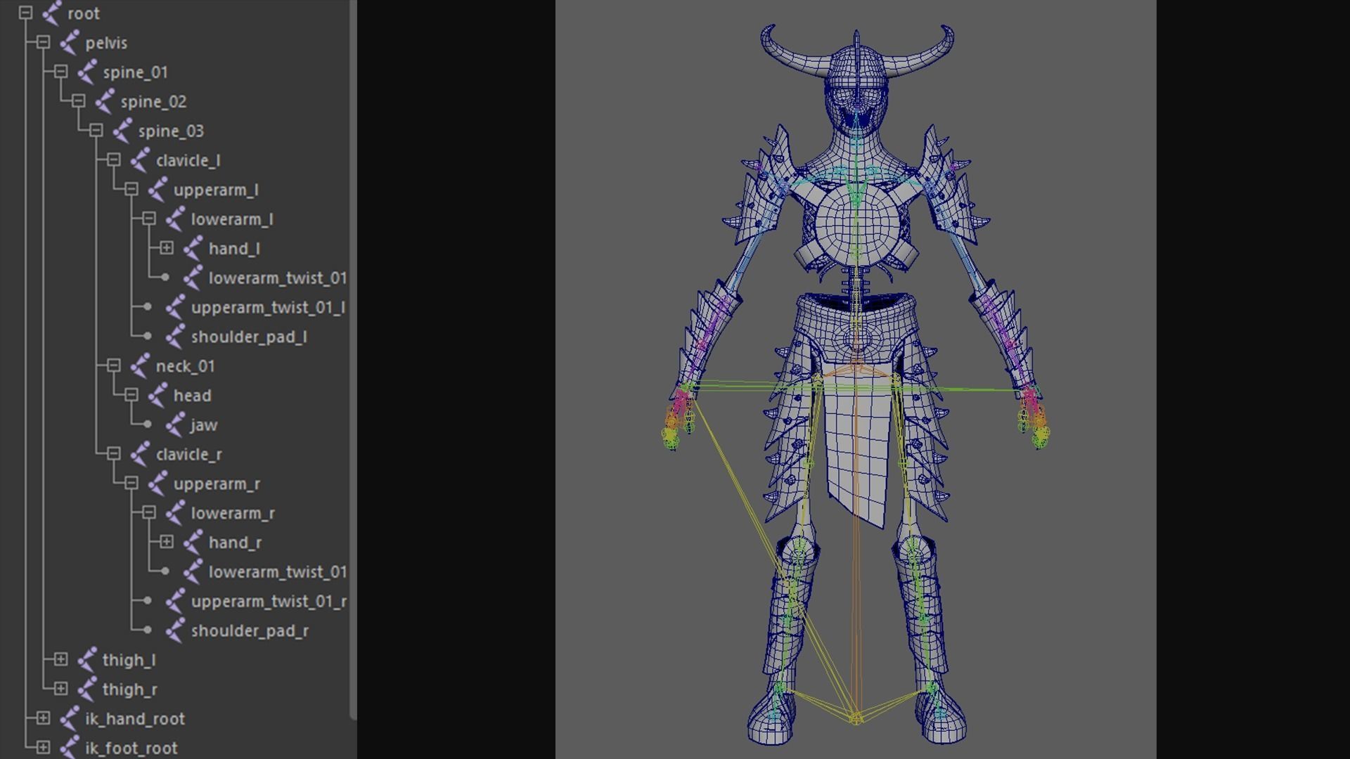 Skeleton Warrior - Game Ready Low-poly 3D model_8