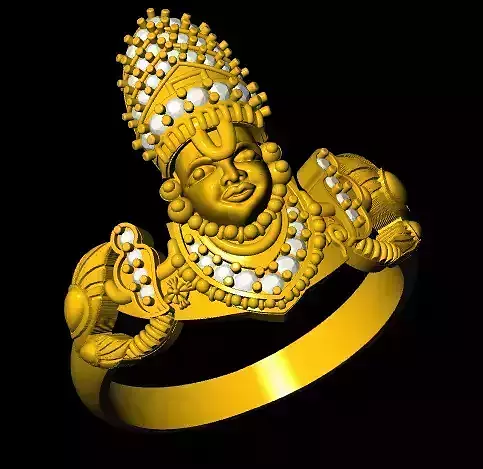BALAJI RING 3DM FILE  3D print model