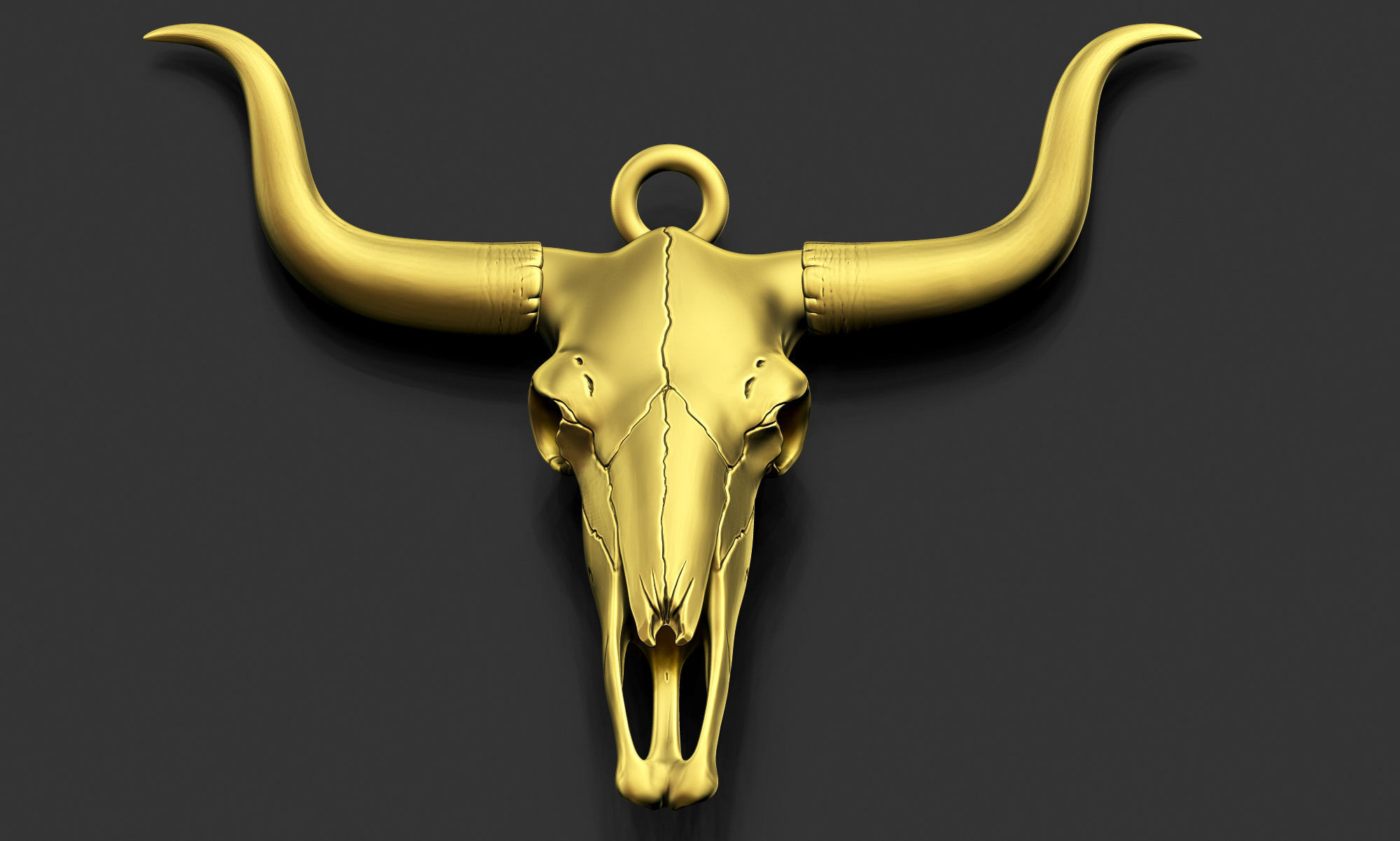 LongHorn Cow Skull 3D print model_9