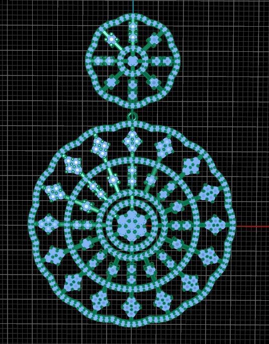 Luxury Diamond Golden Pendant 3D print model_7