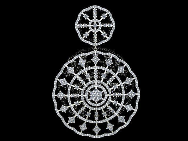 Luxury Diamond Golden Pendant 3D print model_2