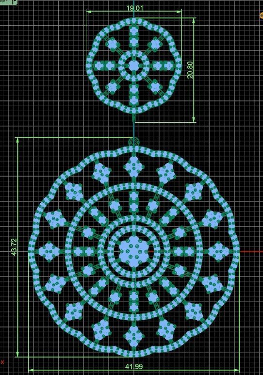 Luxury Diamond Golden Pendant 3D print model_10