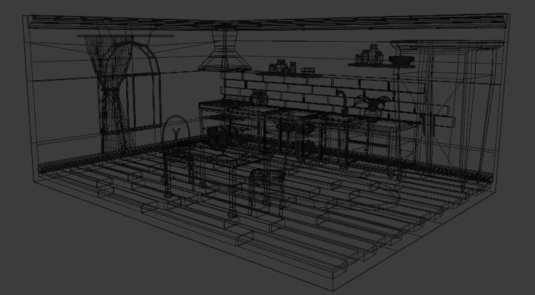 Tiny Kitchen 3D model_12