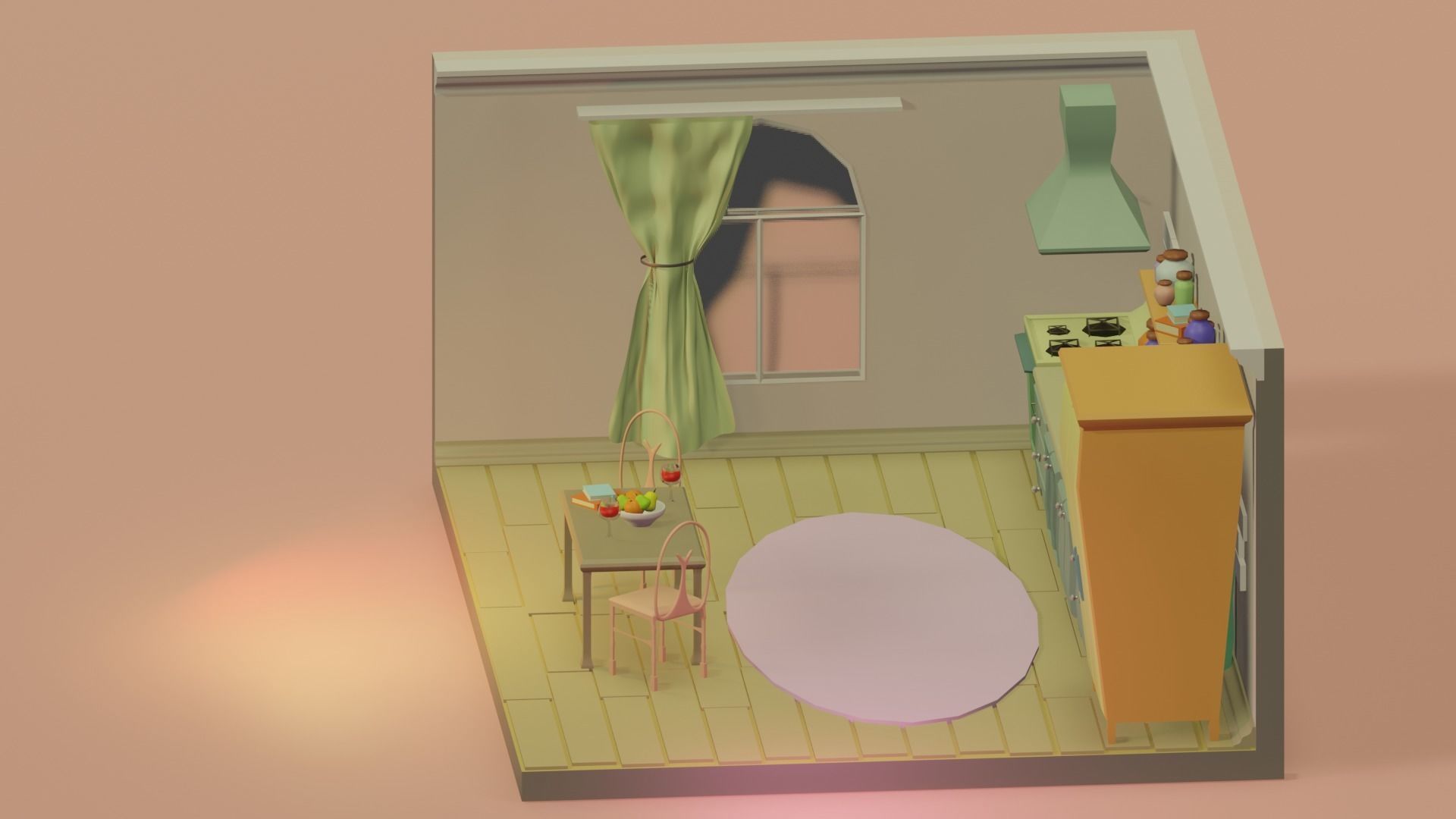 Tiny Kitchen 3D model_5