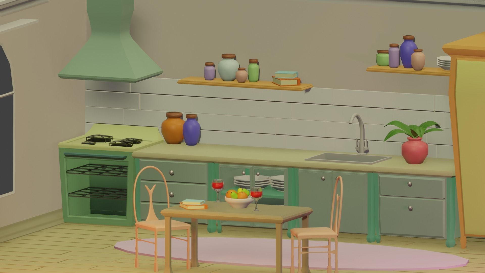 Tiny Kitchen 3D model_8