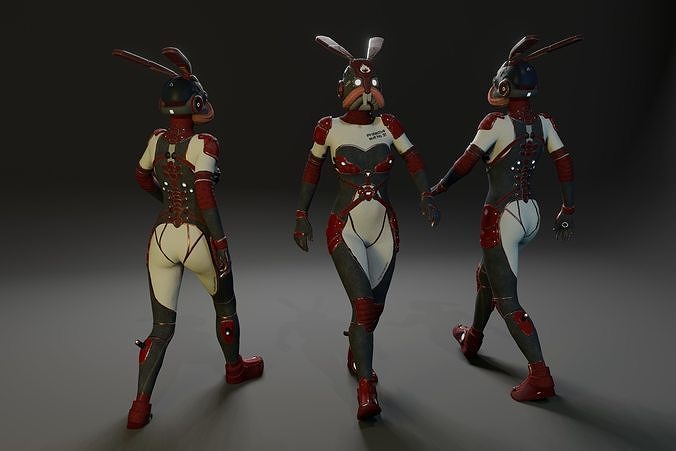 Woman Sci-Fi suit body Genesis 8 daz studio Low-poly 3D model