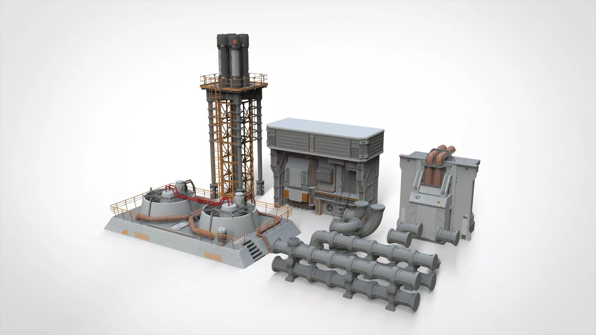 sci fi props 2 3D model_0