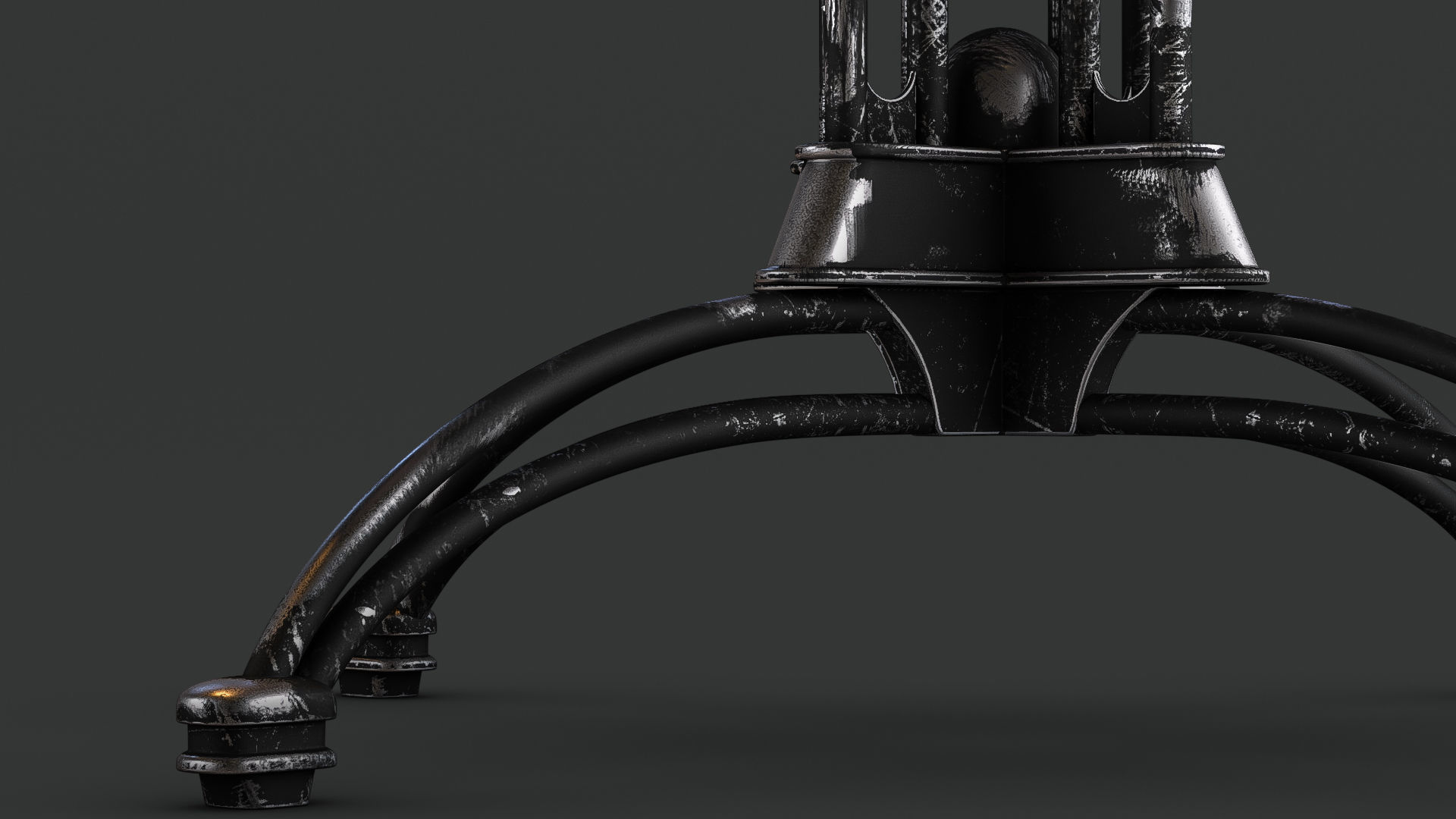 Table with marble top 3D model_2