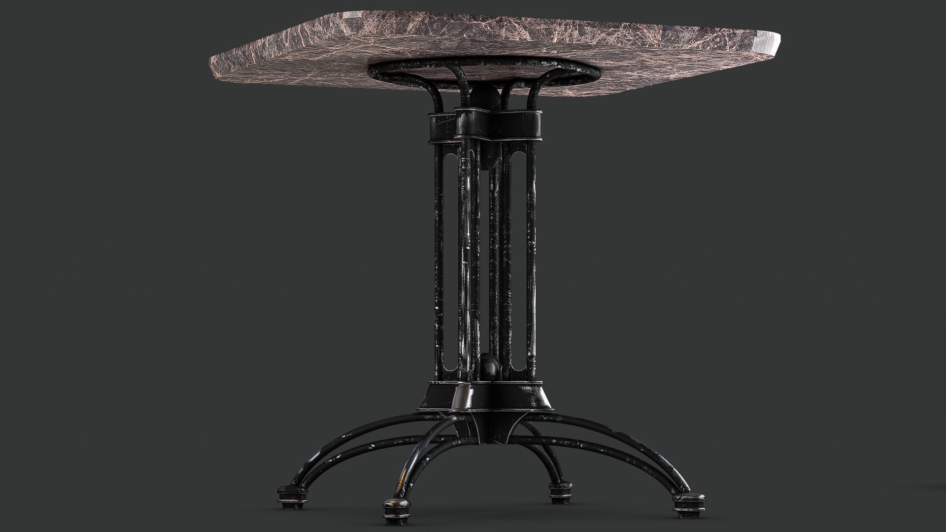 Table with marble top 3D model_4