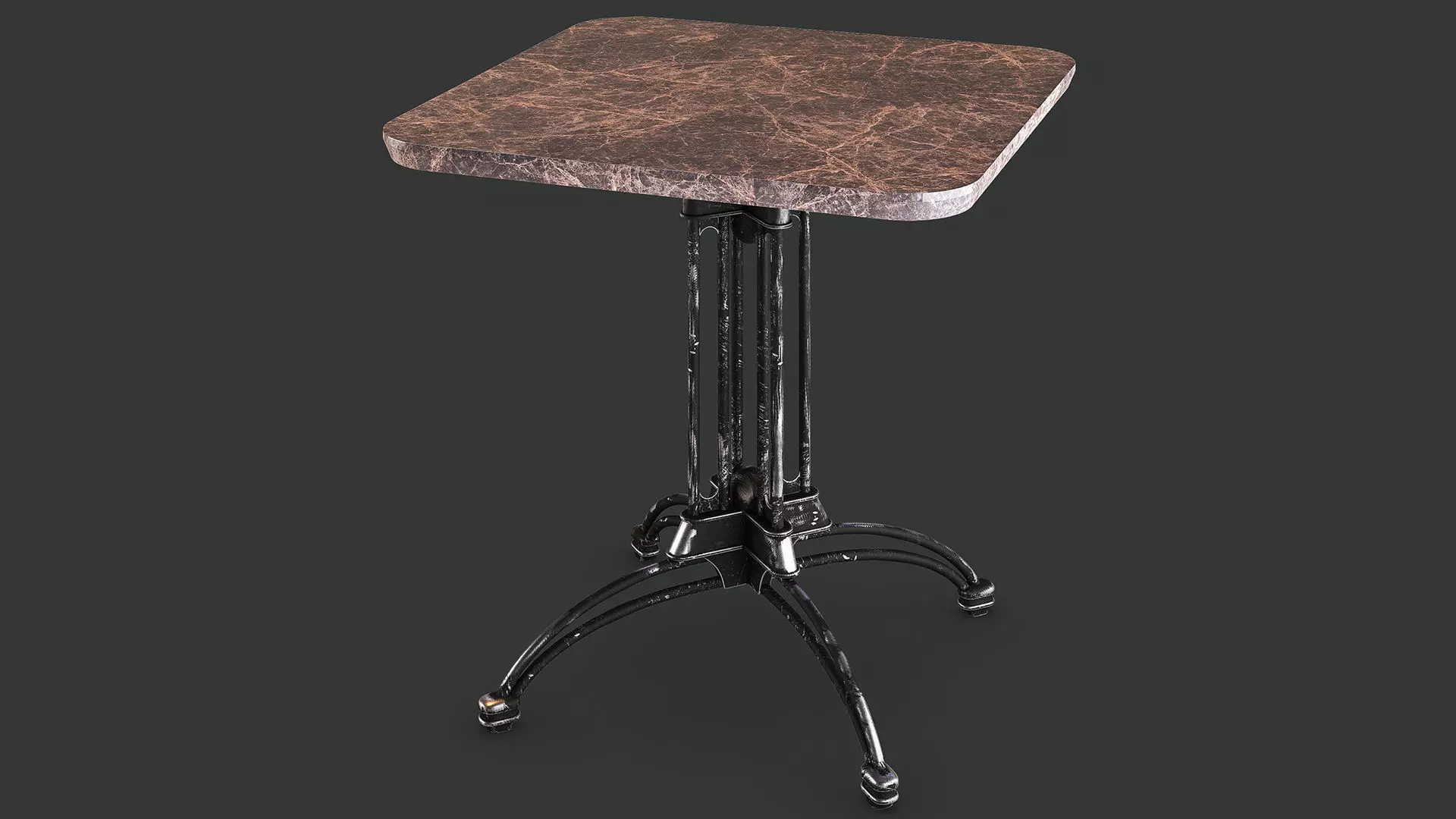 Table with marble top 3D model_0