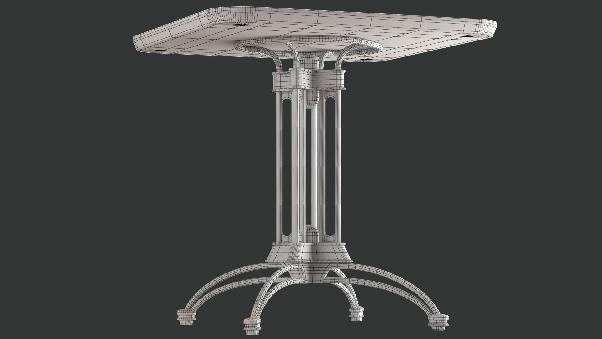 Table with marble top 3D model_5
