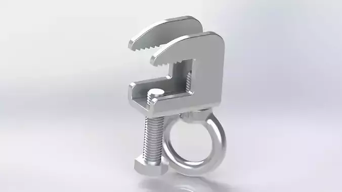 Beam clamp with eyebolt