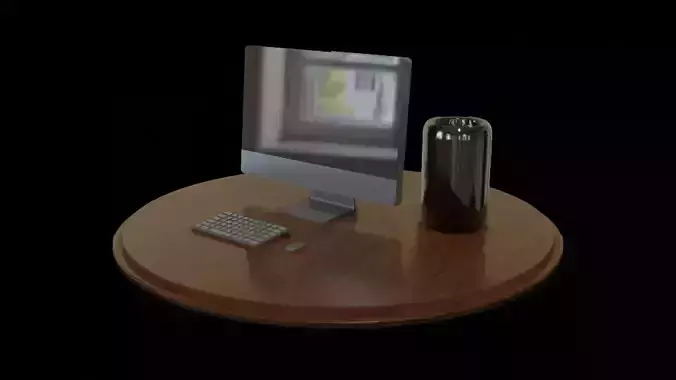 Pro Computer Mac Pro Inspired Low Poly