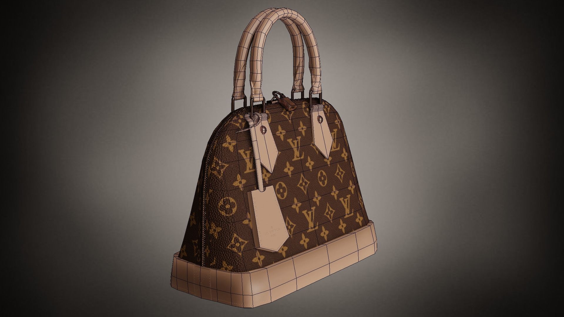 Louis Vuitton - BOLSO ALMA - 01 - Low-poly 3D model 3D model_4