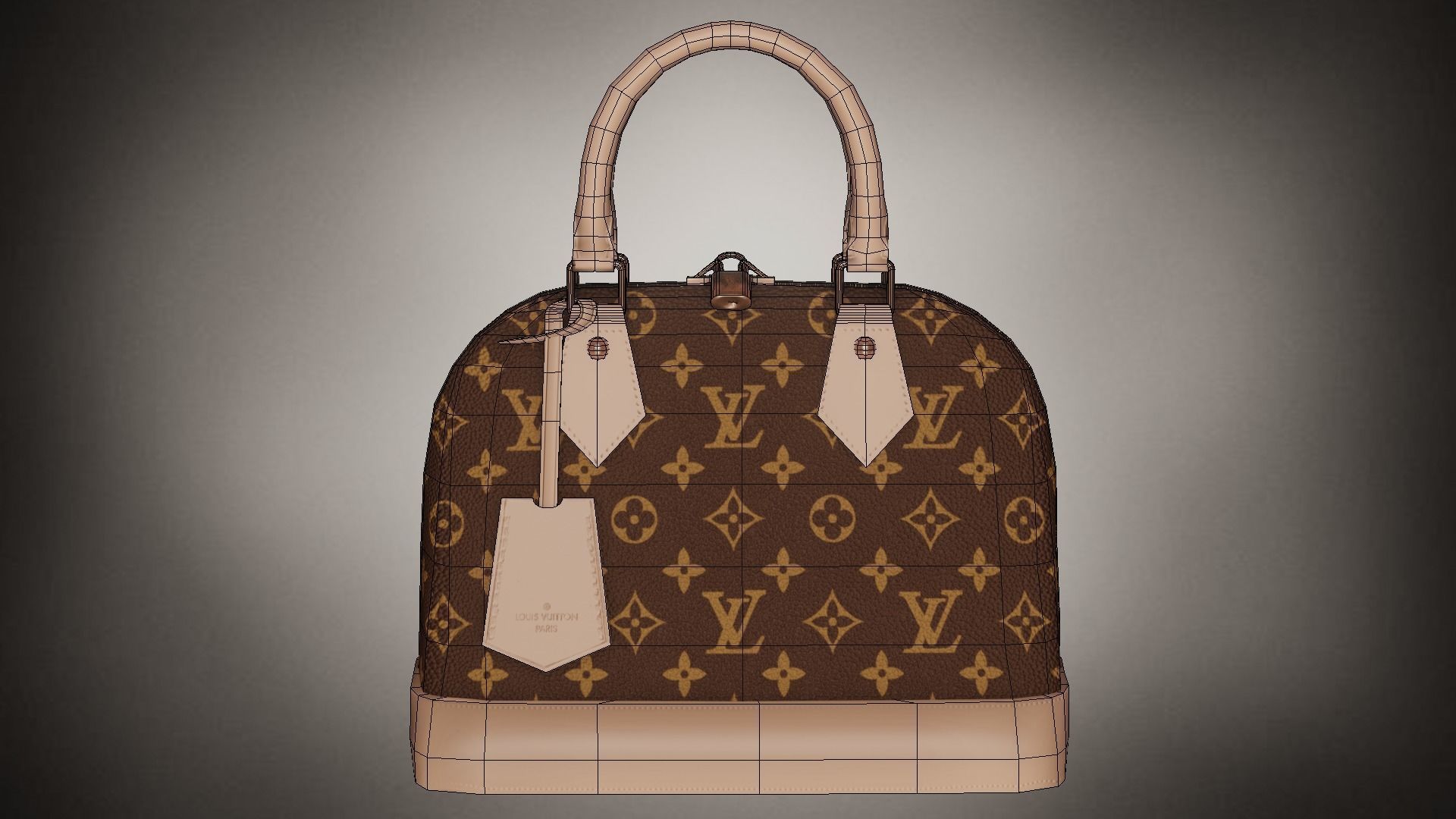 Louis Vuitton - BOLSO ALMA - 01 - Low-poly 3D model 3D model_9