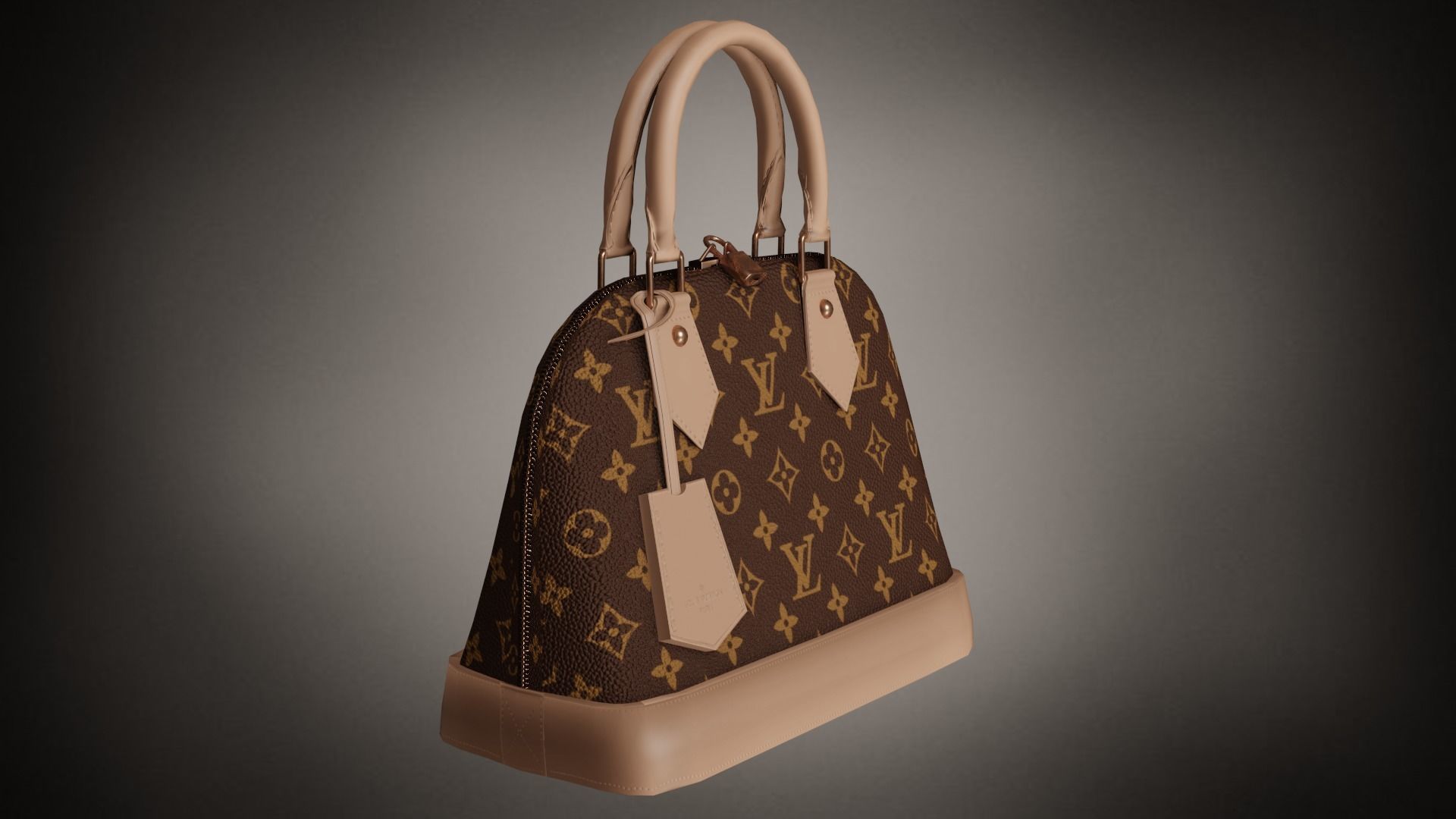 Louis Vuitton - BOLSO ALMA - 01 - Low-poly 3D model 3D model_3