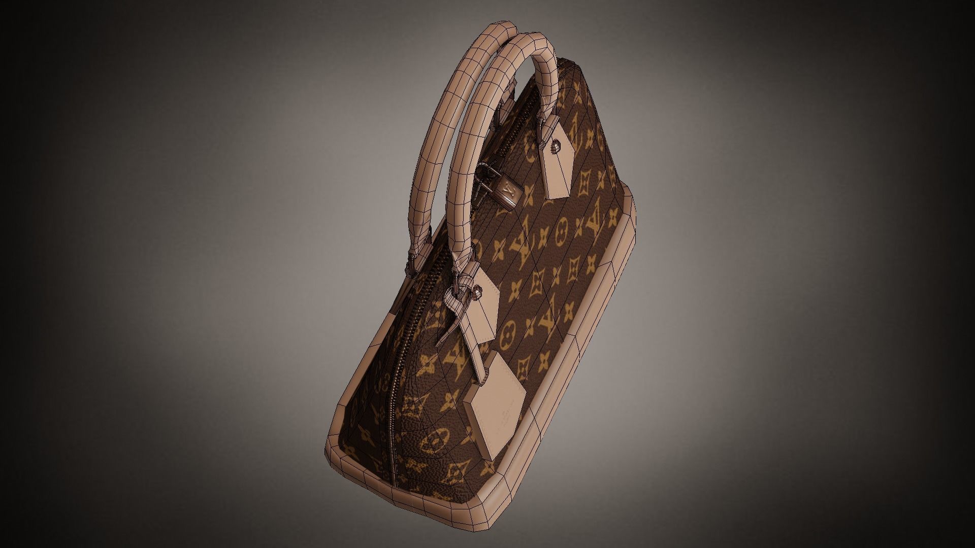 Louis Vuitton - BOLSO ALMA - 01 - Low-poly 3D model 3D model_7