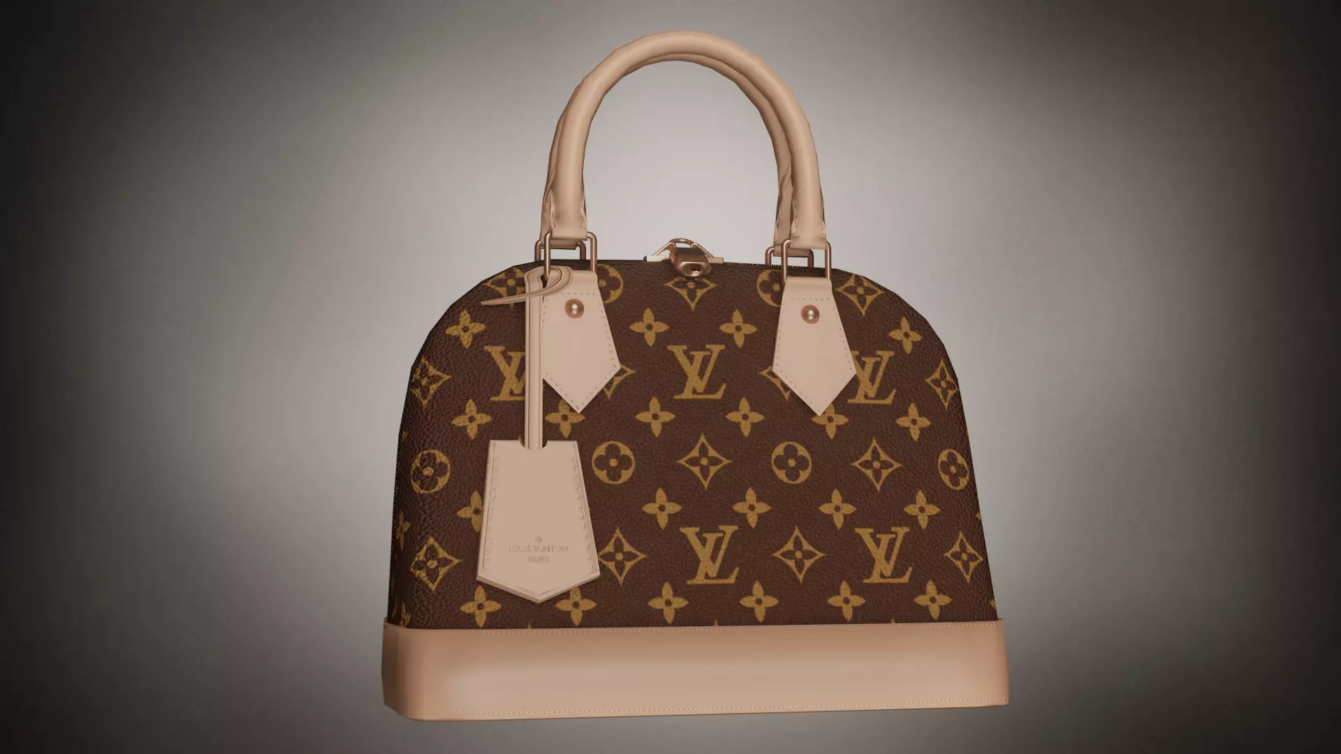 Louis Vuitton - BOLSO ALMA - 01 - Low-poly 3D model 3D model_0