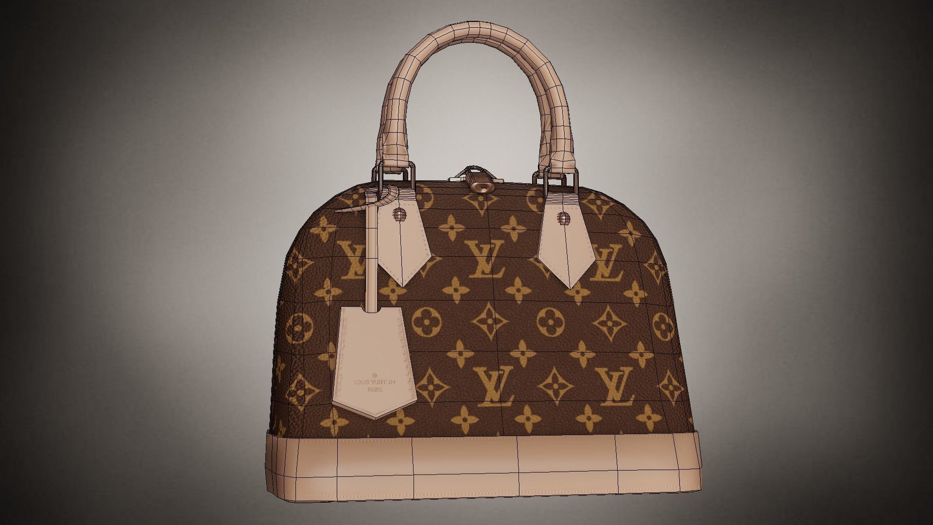 Louis Vuitton - BOLSO ALMA - 01 - Low-poly 3D model 3D model_1