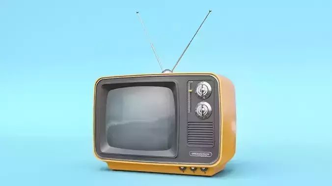 Vintage low poly TV