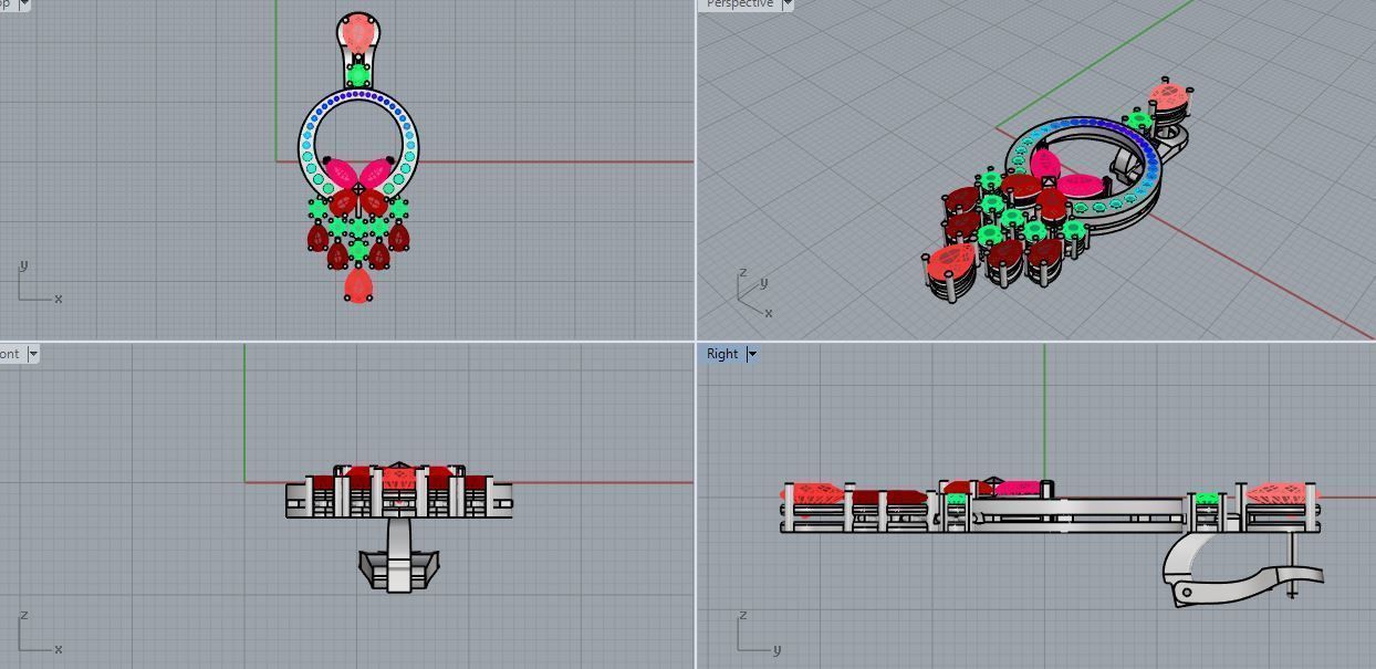 Earring 02 3D print model_6