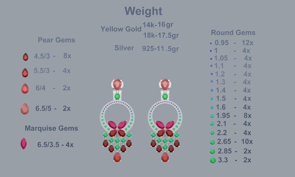 Earring 02 3D print model_3