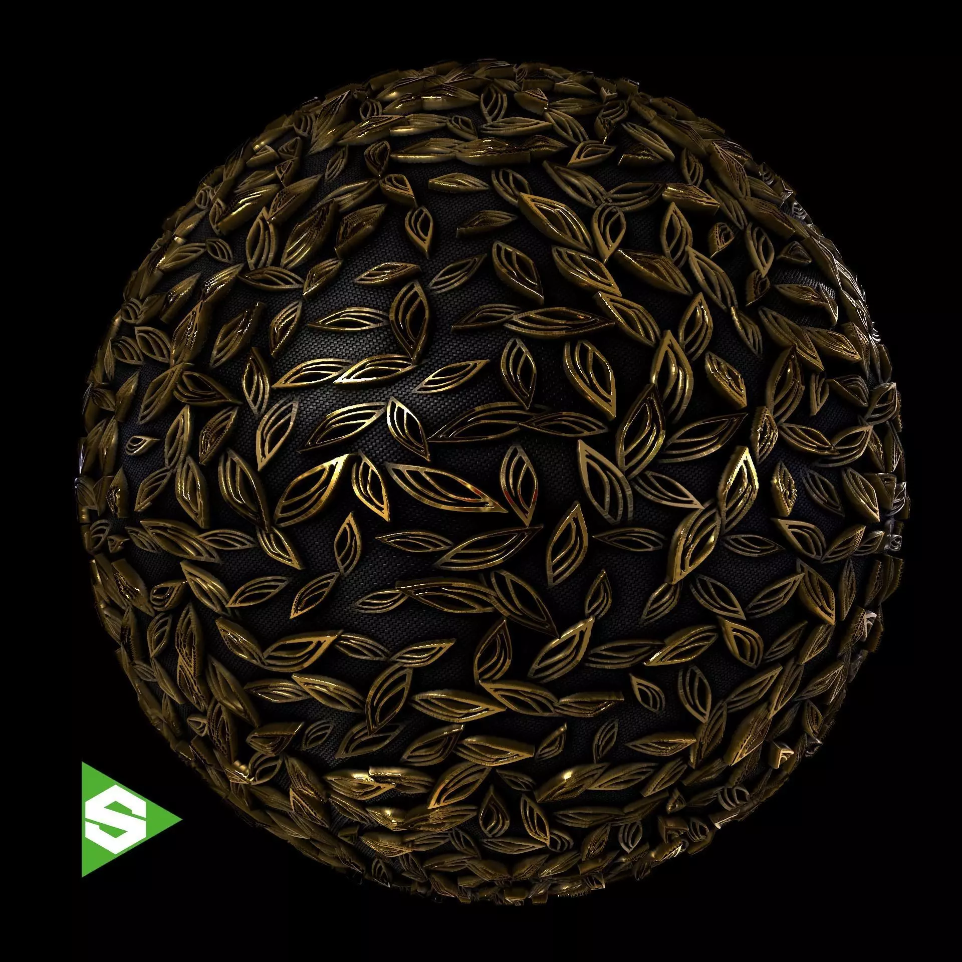 Gold Leaves Material Texture_0