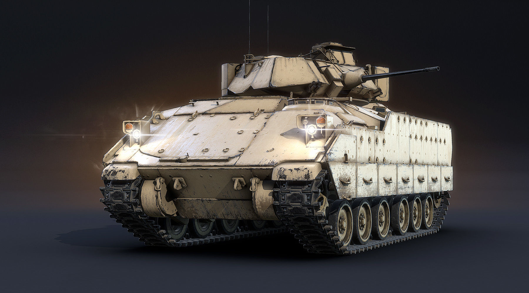 M2A2 Bradley Low-poly 3D model_1