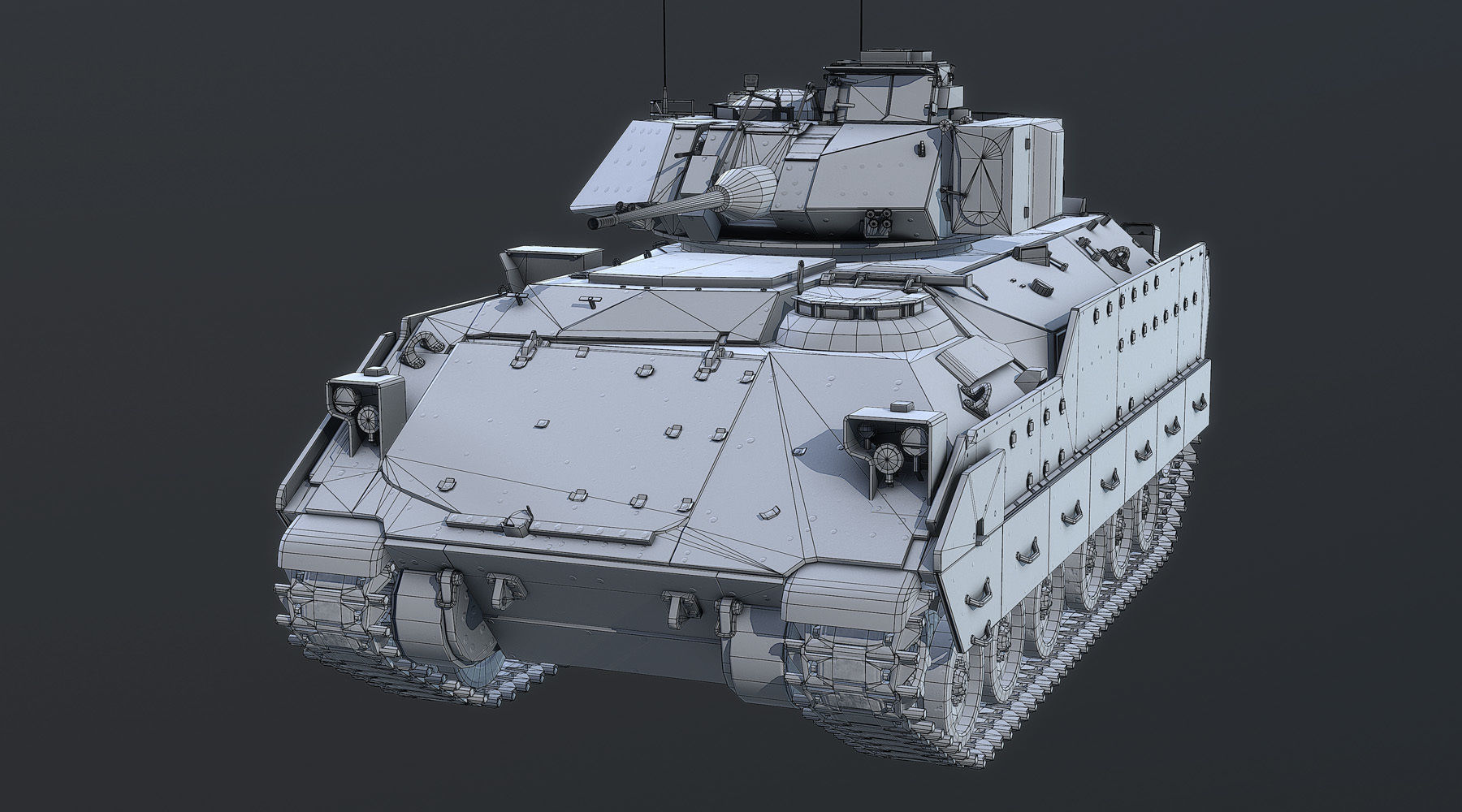 M2A2 Bradley Low-poly 3D model_13