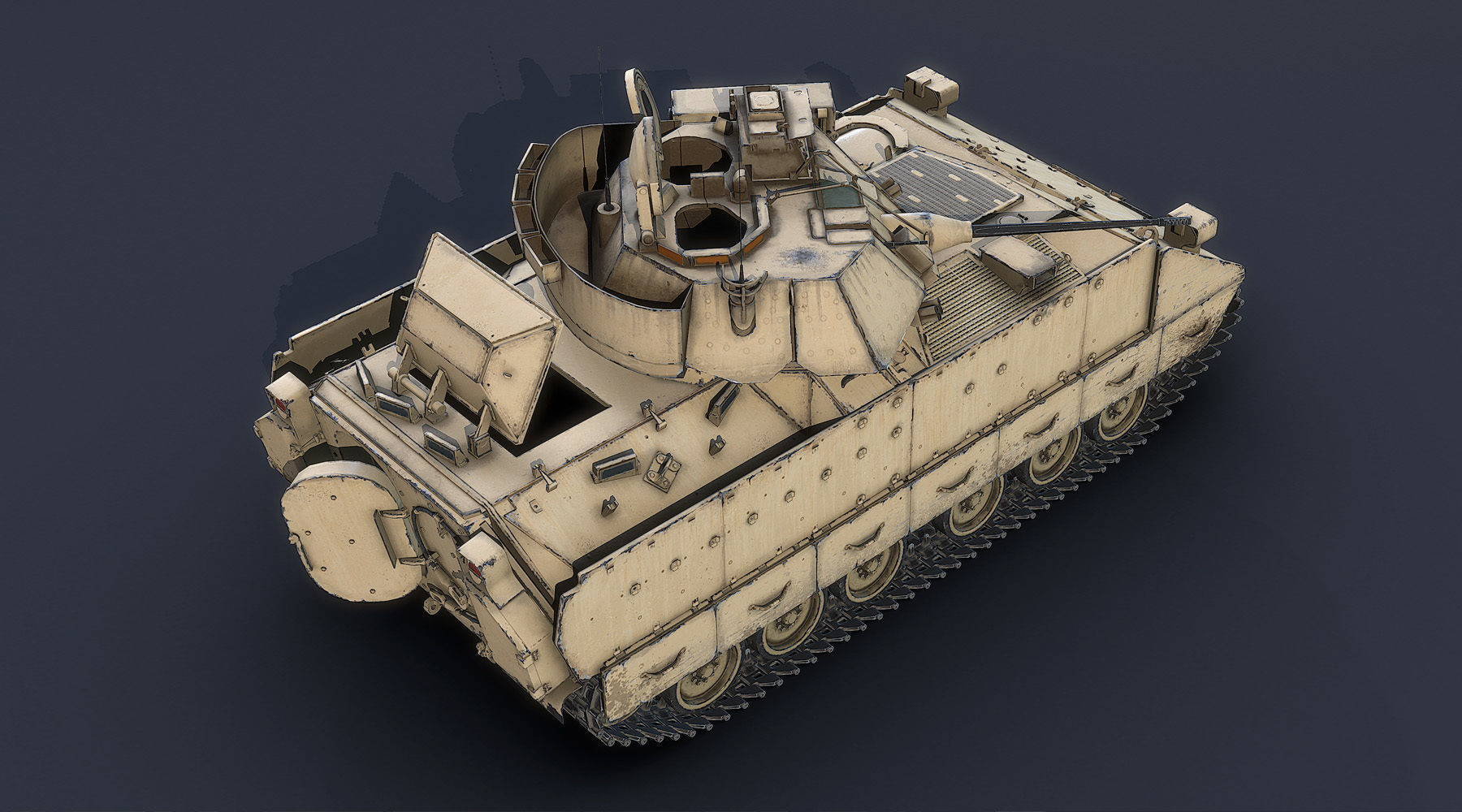 M2A2 Bradley Low-poly 3D model_6