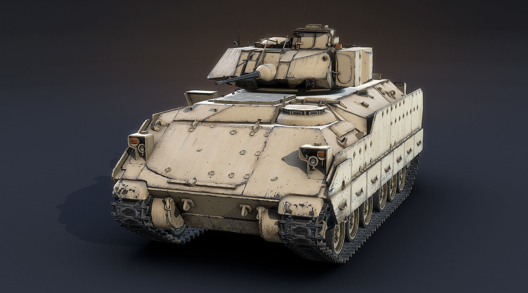 M2A2 Bradley Low-poly 3D model_3