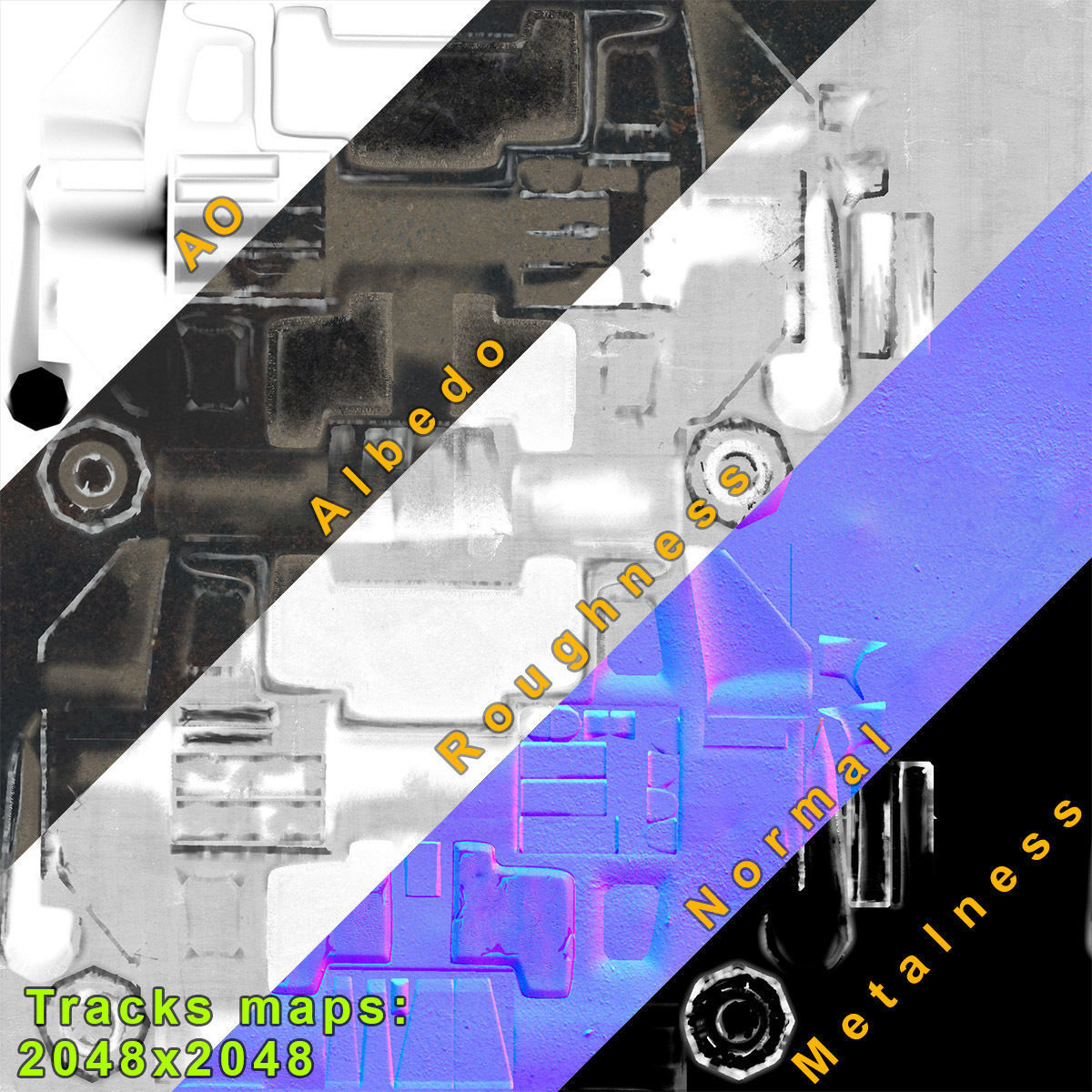 M2A2 Bradley Low-poly 3D model_18